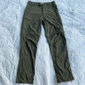 REI Men’s Zip Off Cargo Convertible 2 in 1 Pants 30W X 34L Army Green
